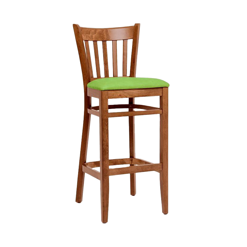 Vito Wooden Upholstered Bar Stool