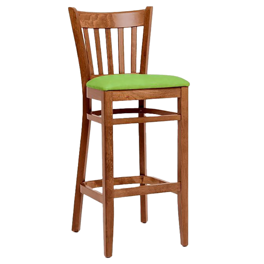 Vito Wooden Upholstered Bar Stool