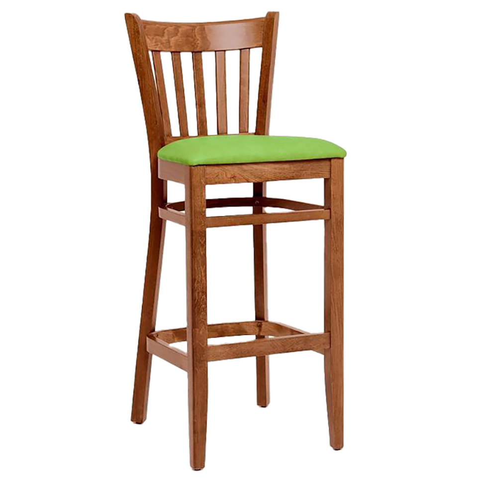 Vito Wooden Upholstered Bar Stool