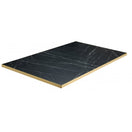 Switch Black Marble Laminate Gold Edge Restaurant Table Top - 25mm 3 image
