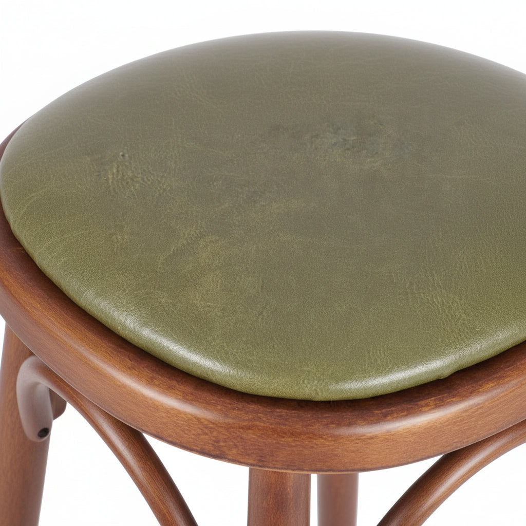 Hendon Bentwood Wooden Upholstered Bar Stool