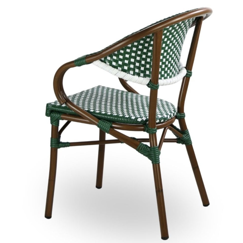 Luxe Parisian Bistro Outdoor Stacking Armchair