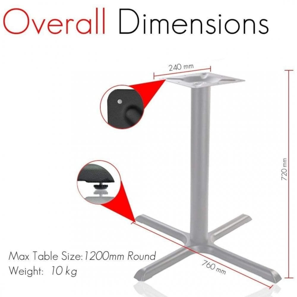 Antonio Large Cast Iron Table Base