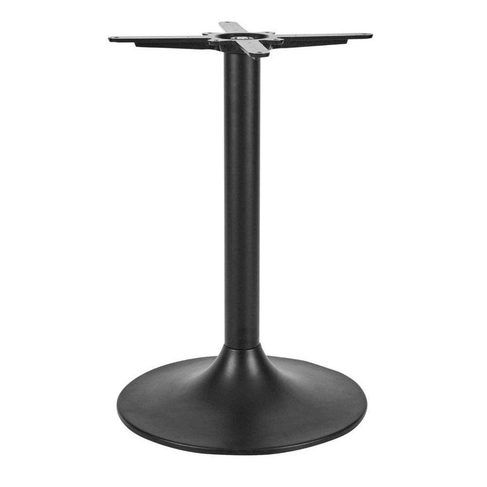 Trumpet Black Small Round Stainless Steel Table Base