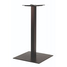 Switch The Forza Square Large Cast Iron Table Base features a sturdy powder-coated square flat bottom and vertical column in a dark finish, making it ideal for supporting tabletops in both commercial and home settings. 3 image