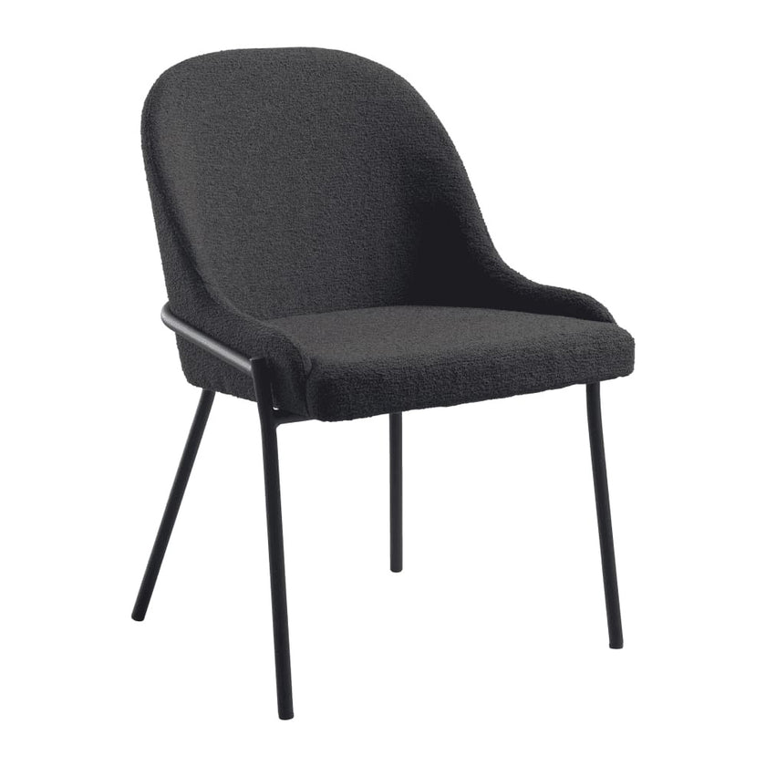 Westbury Boucle Upholstered Metal Side Chair