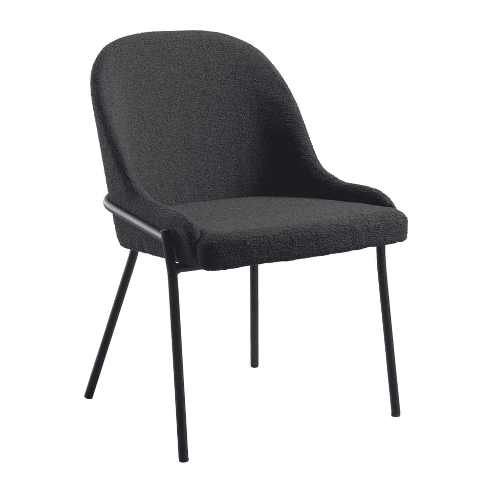 Westbury Boucle Upholstered Metal Side Chair