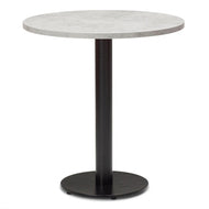 Bertone Metal Base Pedestal Round Table with Wood Top 600mm