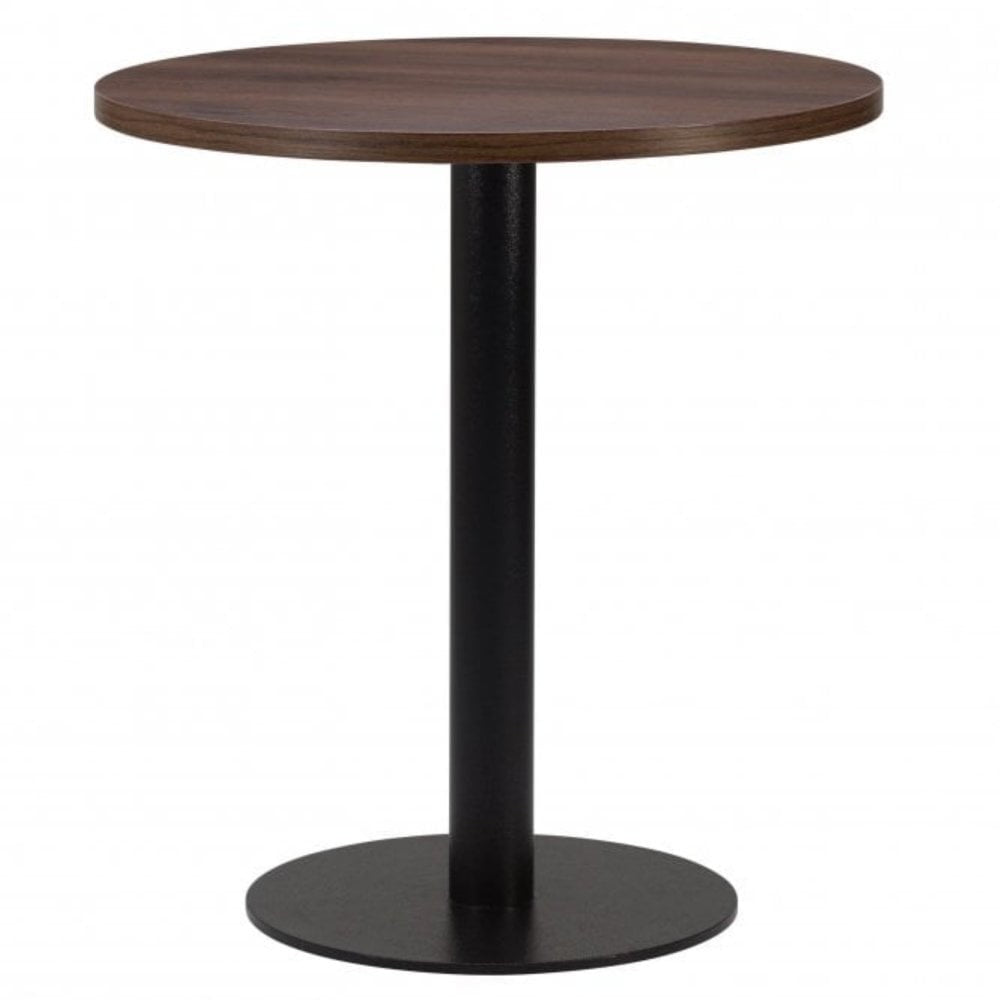 Figaro Metal Base Pedestal Round Table with Wood Top 600mm