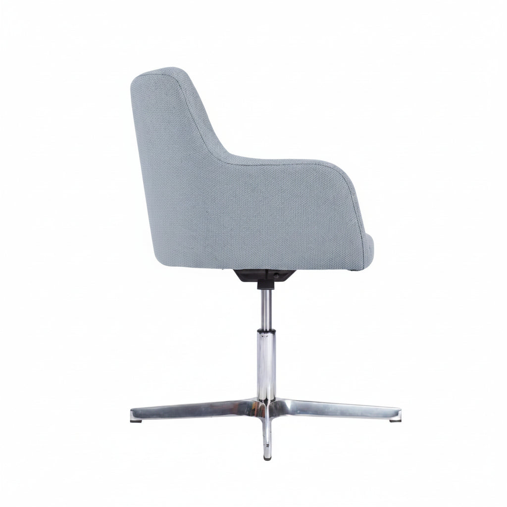 Huntington Wooden Upholstered Swivel Gaslift Armchair