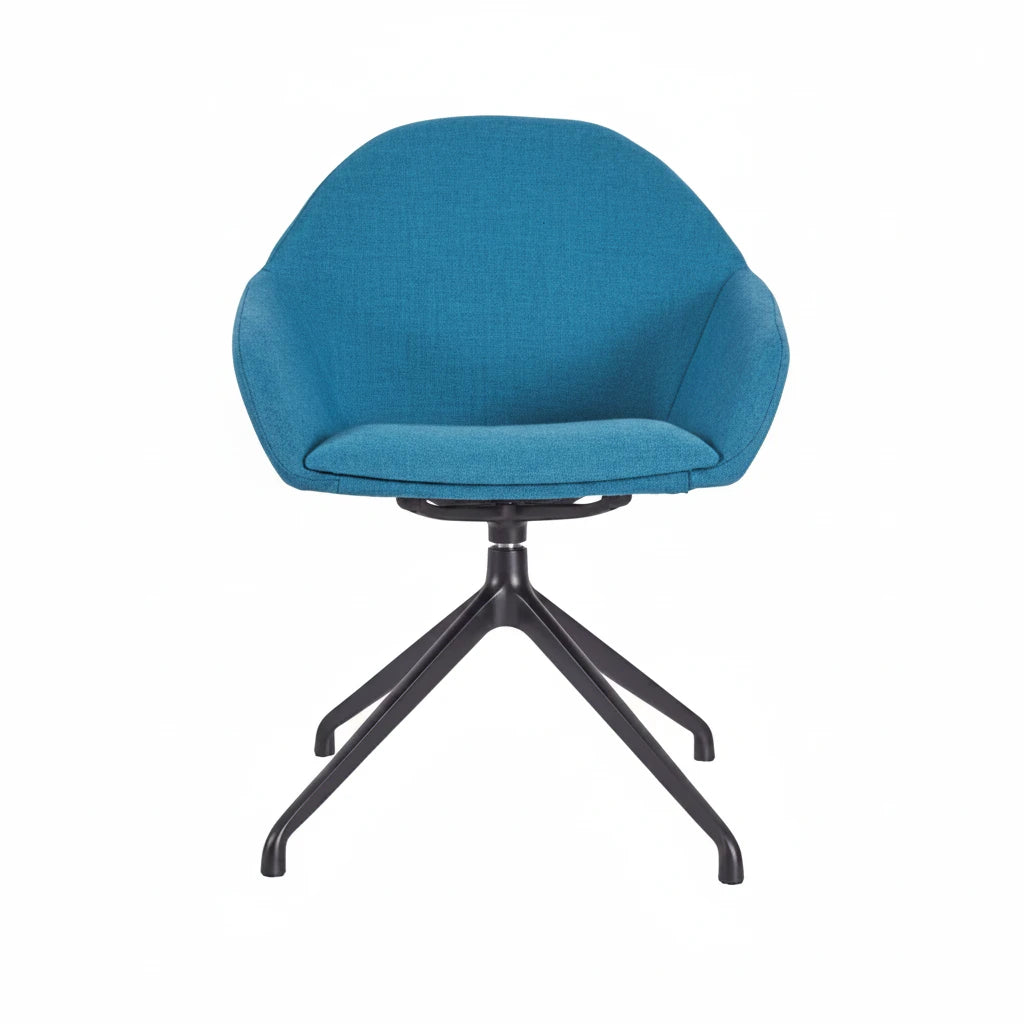 Orlando Upholstered Swivel Chair - Black
