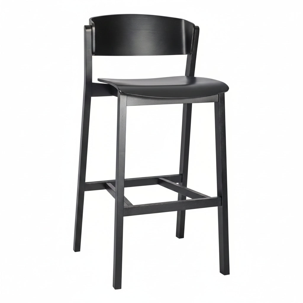 Latte Wooden Bar Stool