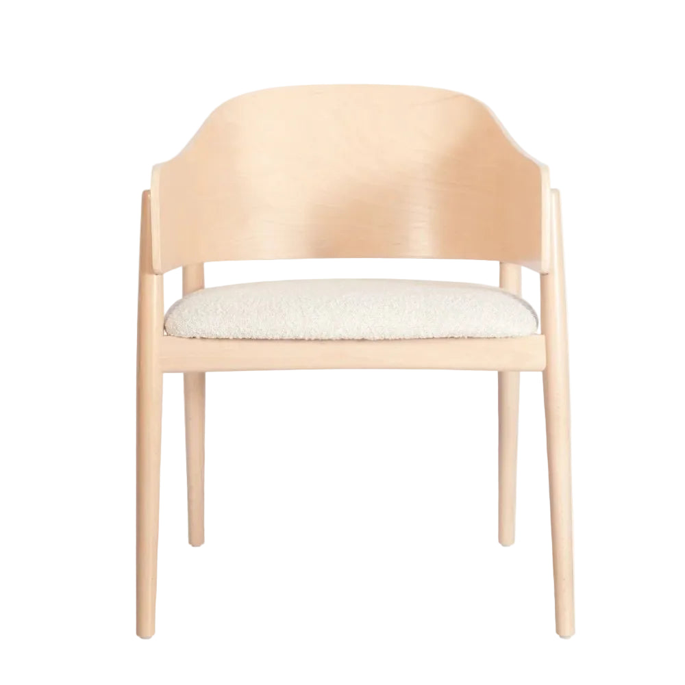 Milo Wooden Upholstered Armchair