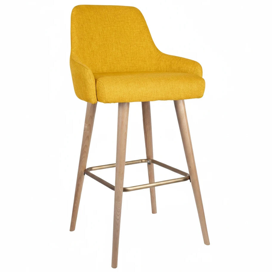 Camden Wooden Upholstered Bar Stool