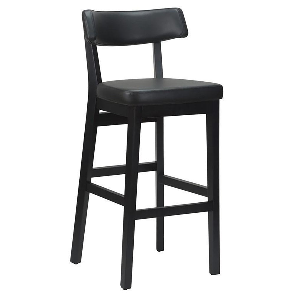 Nico Faux Leather Bar Stool - Black