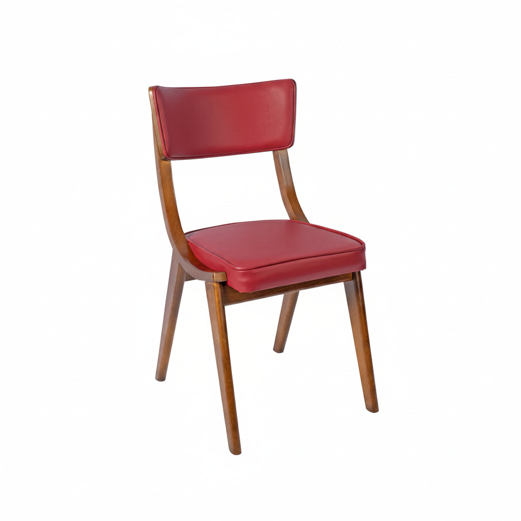 Wave Wooden Upholstered Side Chair