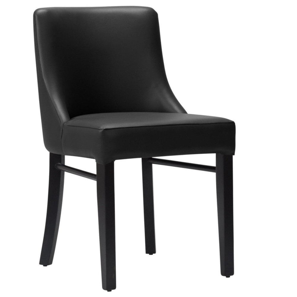 Merano Upholstered Side Chair - Black