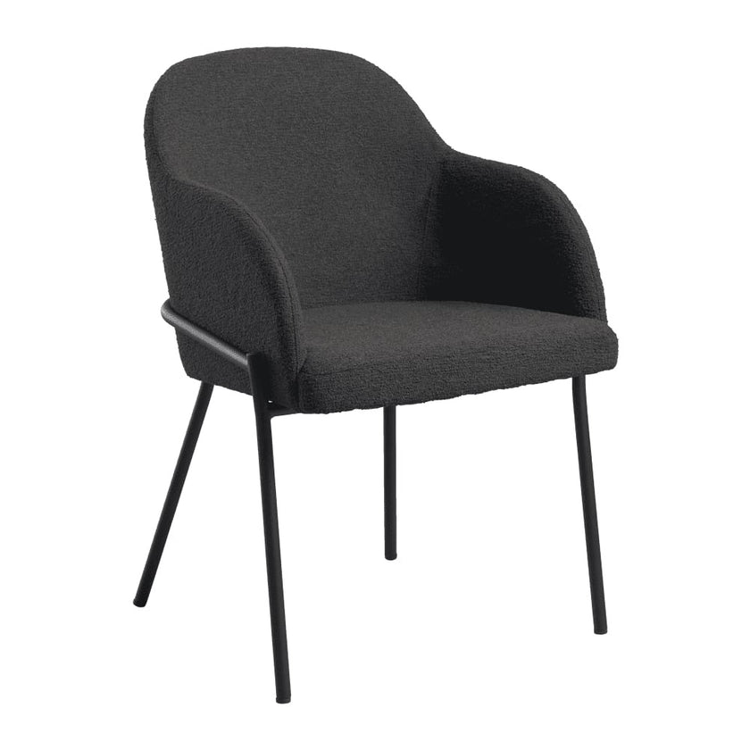 Westbury Boucle Upholstered Metal Armchair
