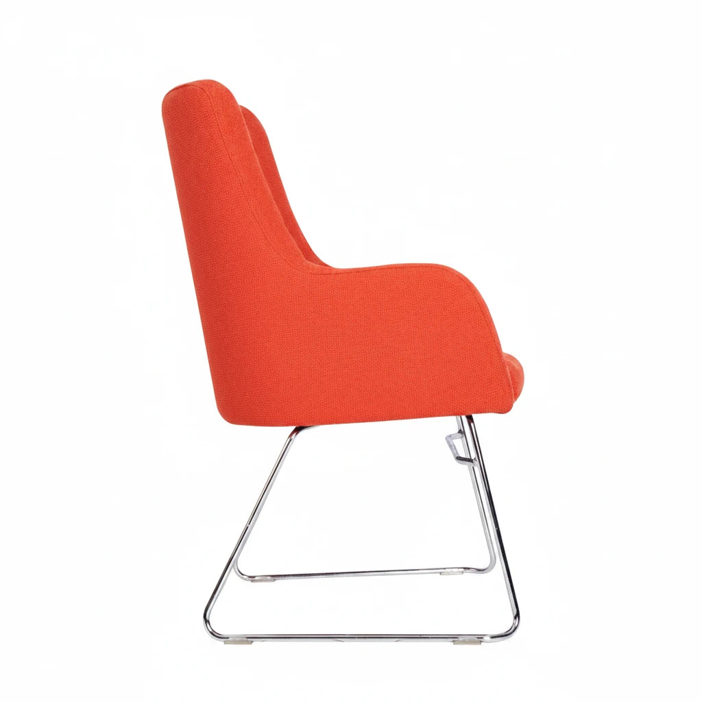 Huntington Highback Armchair - Chrome Skid Frame