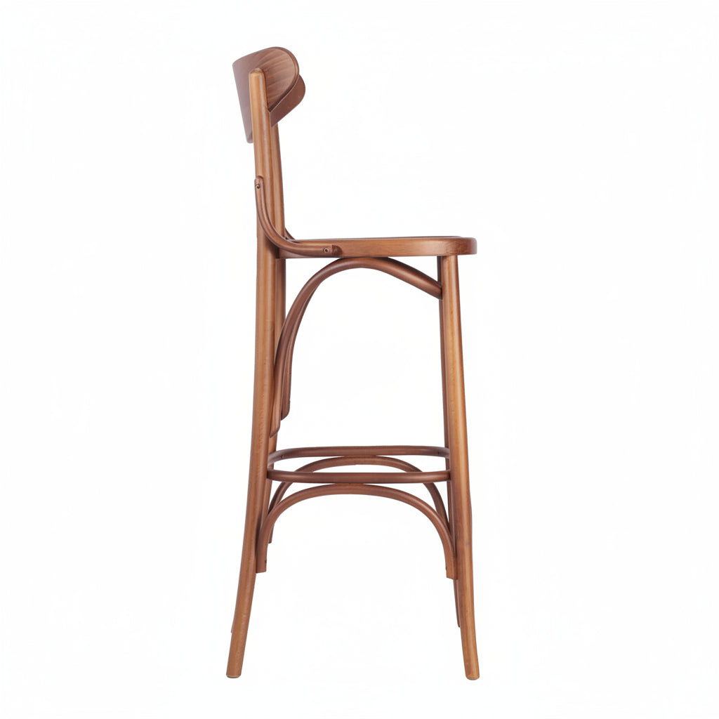 Hendon Bentwood Wooden Upholstered Bar Stool