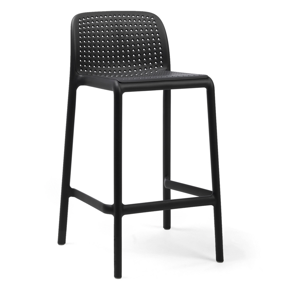 Lido Outdoor Stacking Bar Stool - Mid Height