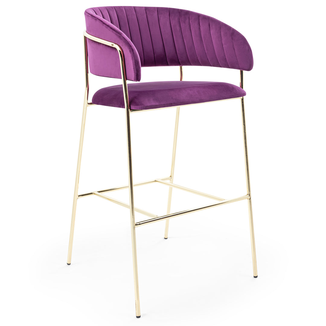 Torino Upholstered Metal Bar Stool
