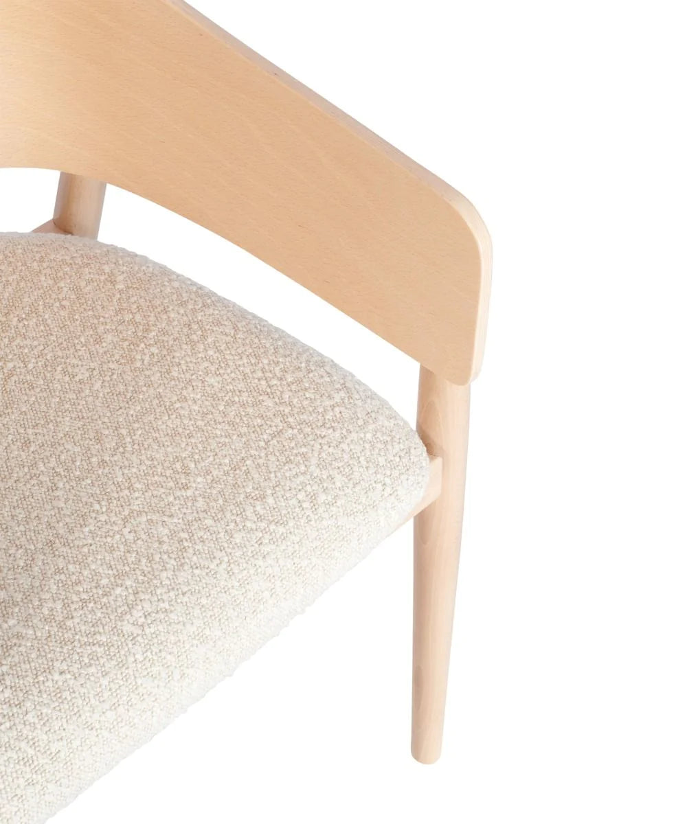 Milo Wooden Upholstered Armchair