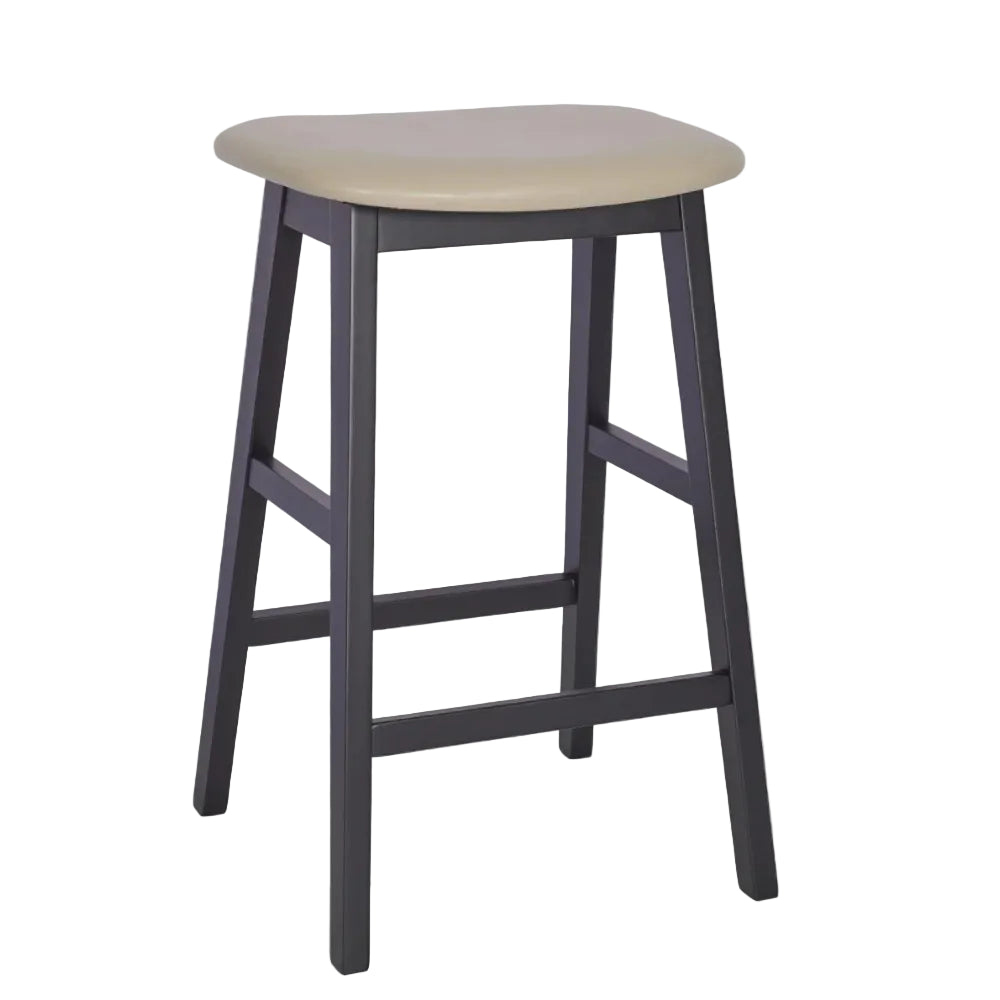 Savoy Wooden Upholstered Mid Height Stool