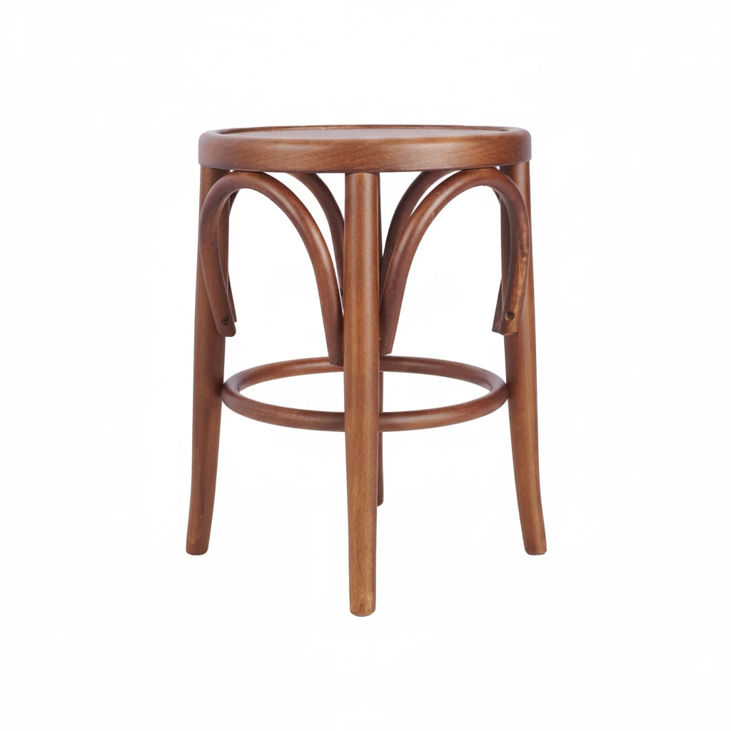 Sophie Bentwood Wooden Upholstered Low Stool
