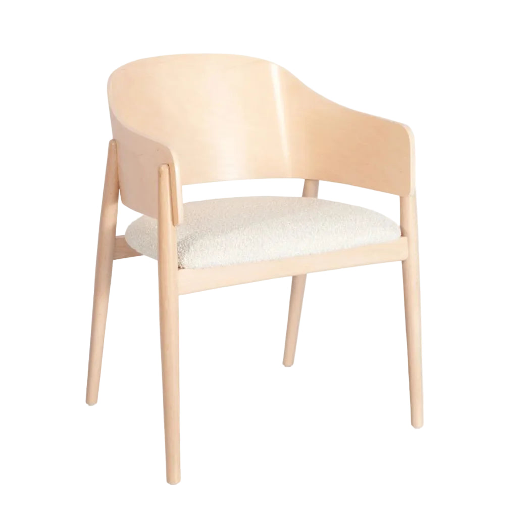 Milo Wooden Upholstered Armchair