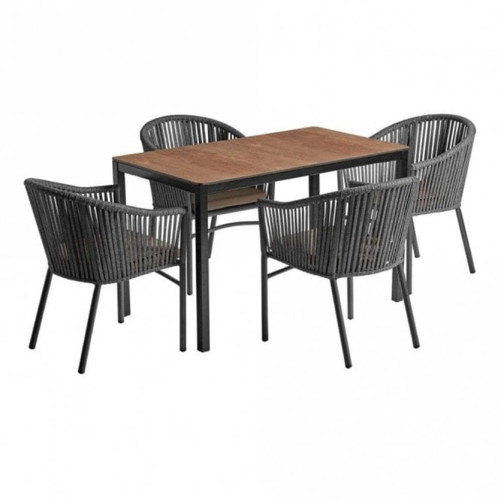 Holt Rope Outdoor Aluminium Stacking Armchair