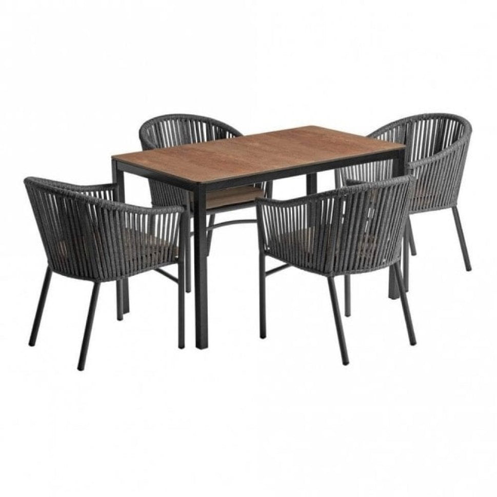 Holt Rope Outdoor Aluminium Stacking Armchair