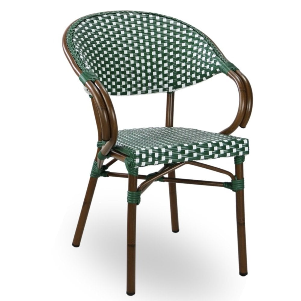Luxe Parisian Bistro Outdoor Stacking Armchair