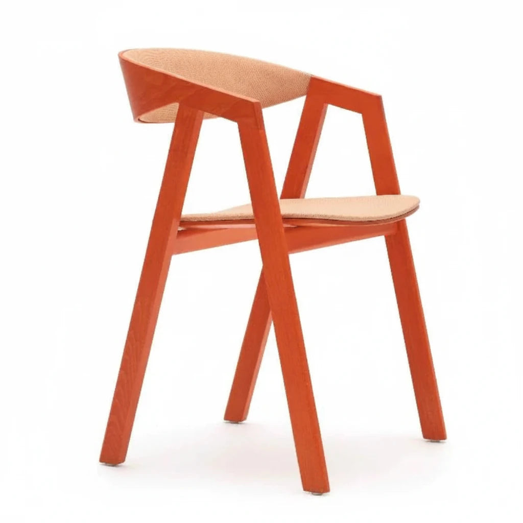 Simple Wooden Upholstered Side Chair