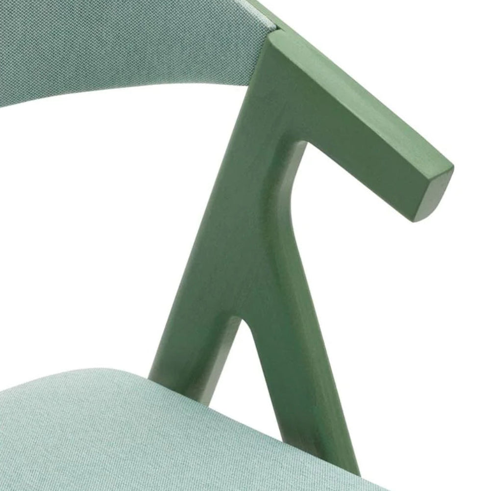 Horn Wooden Upholstered Side Chair