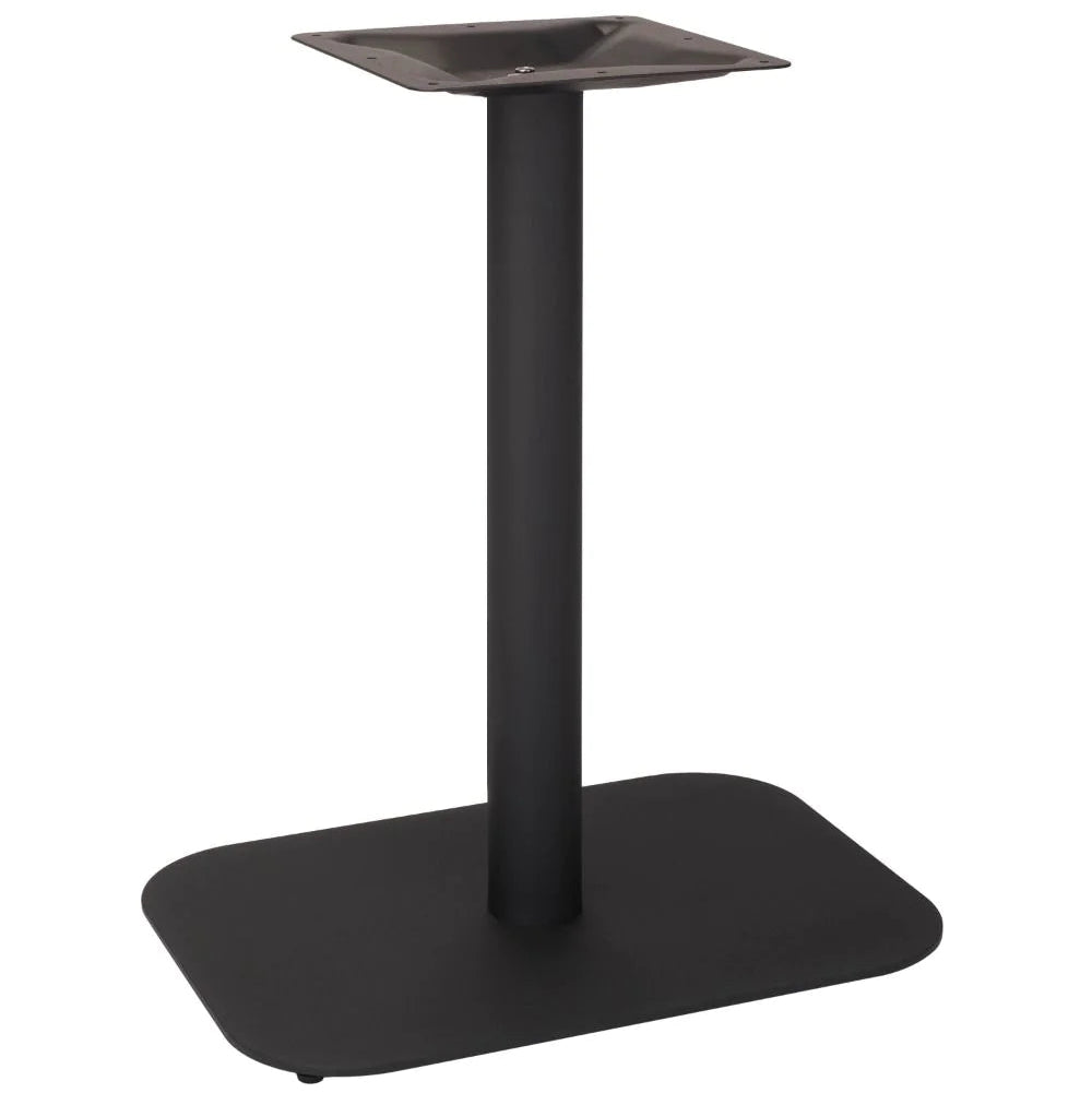 Profile Radius Rectangle Single Pedestal Cast Iron Table Base