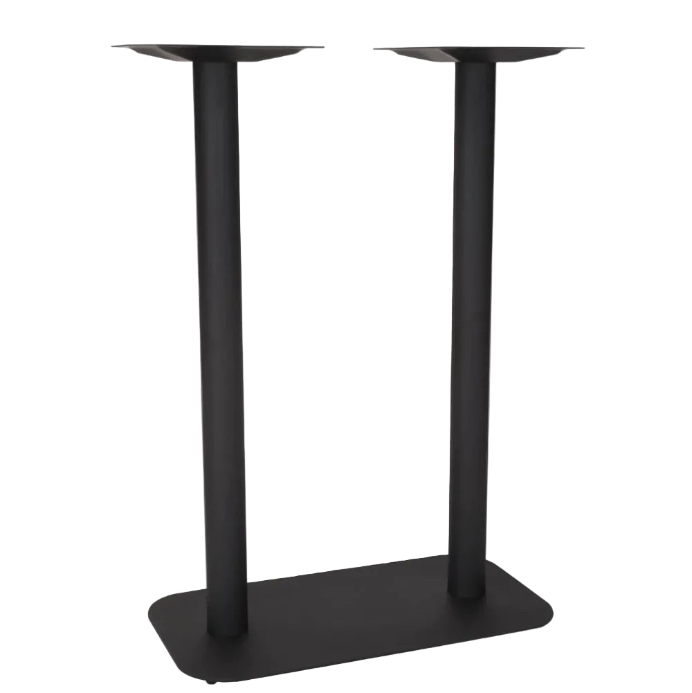 Profile Radius Rectangle Twin Pedestal Cast Iron Table Base