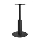 Switch The Titan L Black Table Base - Large features a modern, minimalist design with a round flat bottom, cylindrical support, square mounting plate, and durable stainless steel construction for lasting strength. 2 image