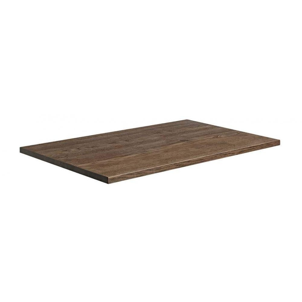 Rustic Smoked Solid Oak Wood Table Top - 32mm