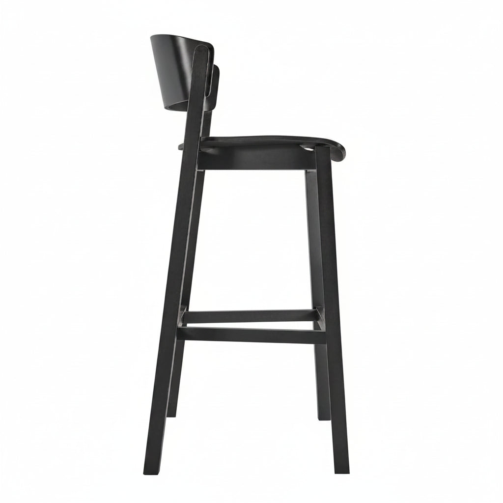 Latte Wooden Bar Stool