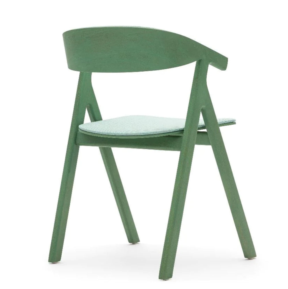 Horn Wooden Upholstered Side Chair