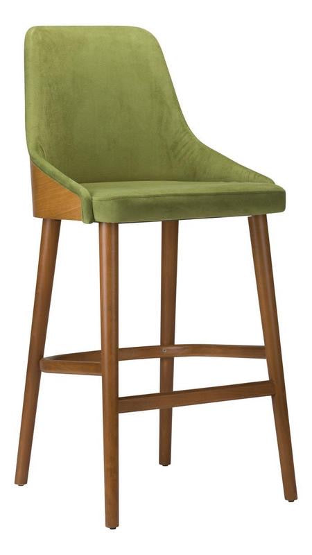 Chord Wooden Upholstered Bar Stool