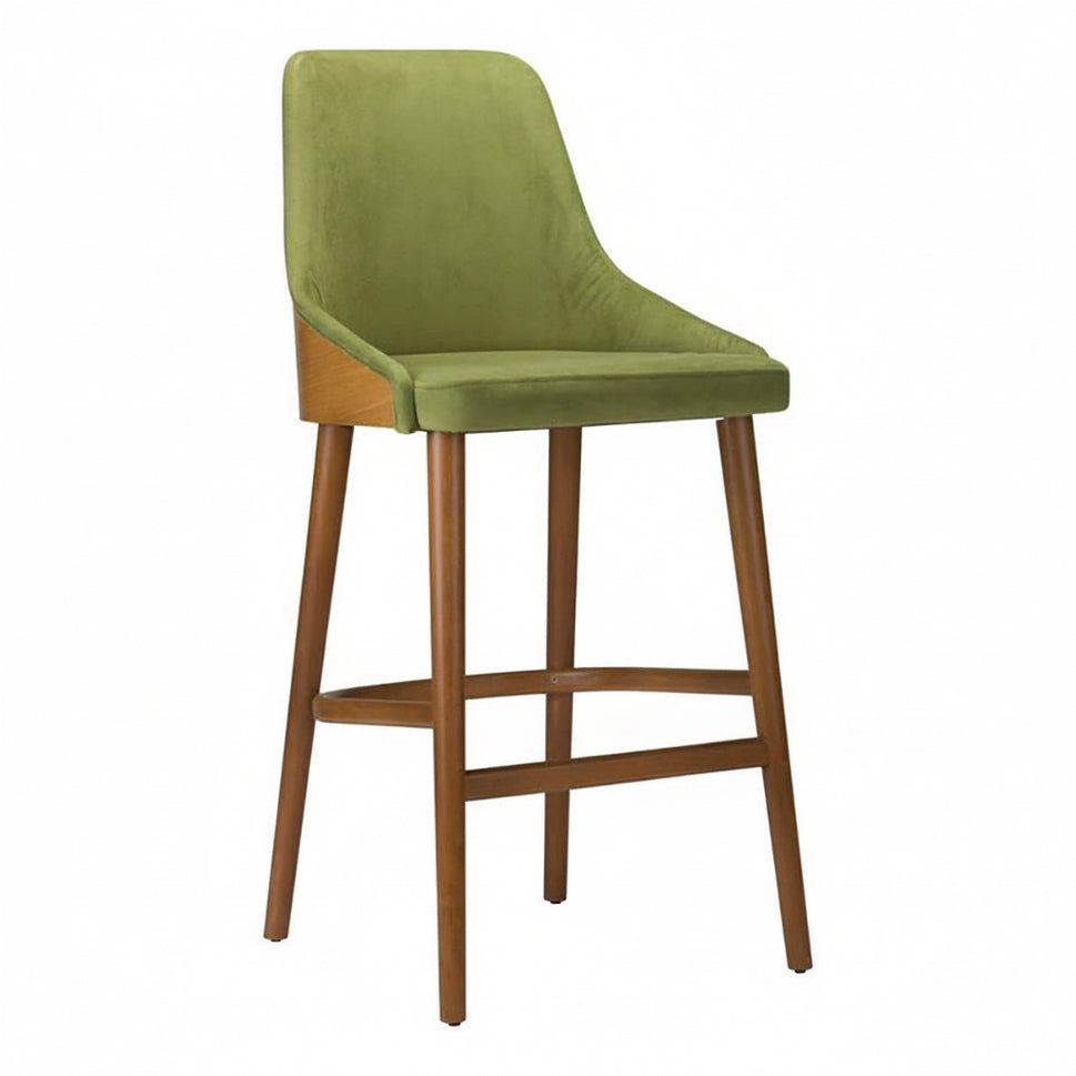 Chord Wooden Upholstered Bar Stool