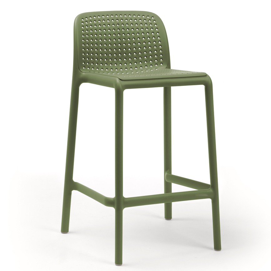 Lido Outdoor Stacking Bar Stool - Mid Height