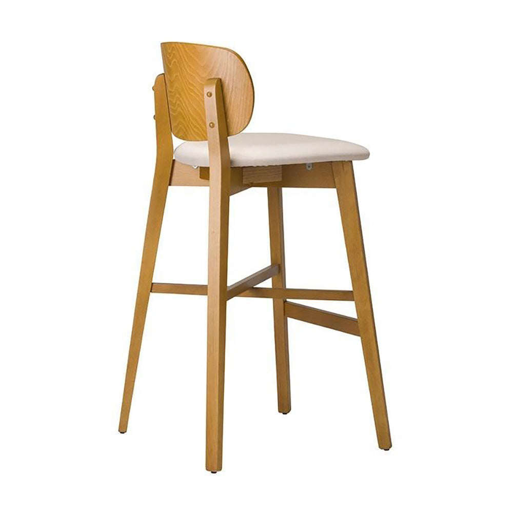 Rana Wooden Upholstered Bar Stool