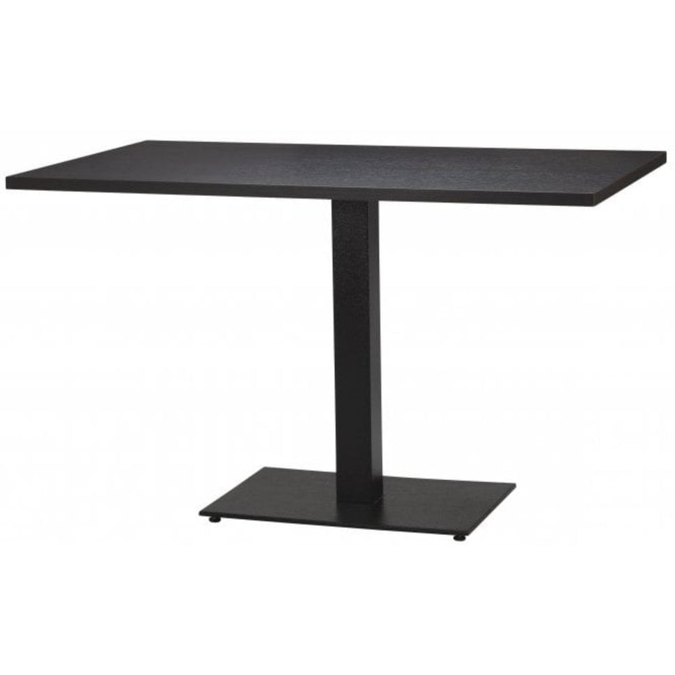 Figaro Metal Base Pedestal Rectangle Table with Wood Top 1200x700mm