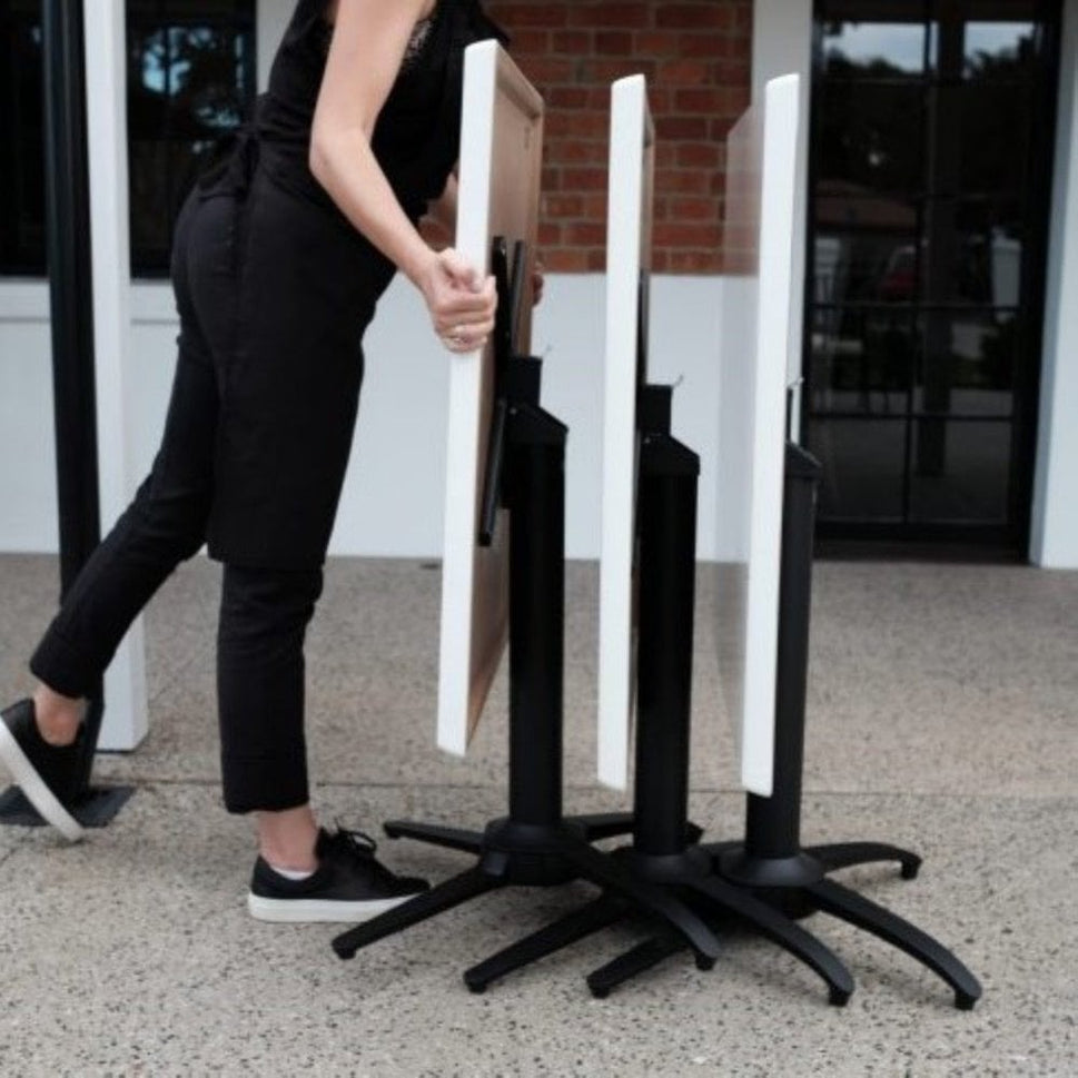Terrace Black Self Levelling Flip Top Table Base - NOROCK