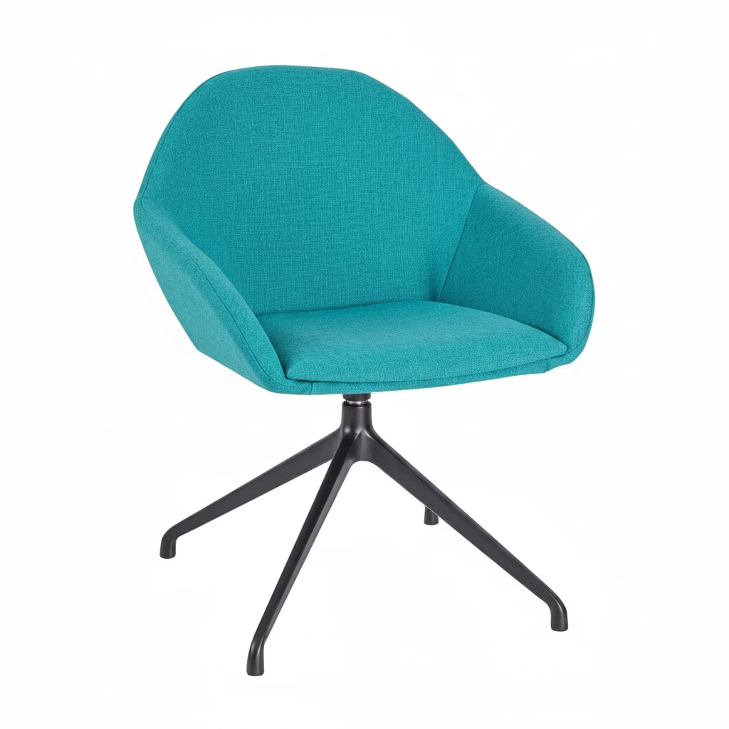 Orlando Upholstered Swivel Chair - Black