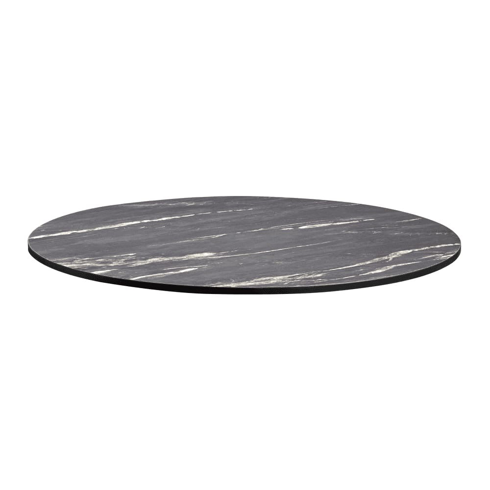 Black Marble Textured Outdoor Laminate Restaurant Table Top - 12mm