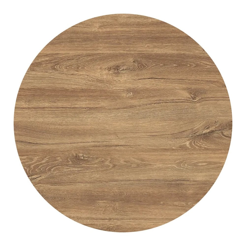 Brown Kansas Oak Restaurant Laminate Table Top - 25mm